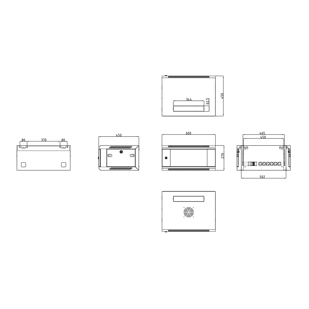 Baie 4U pour enregistreur vidéo + Réglette 6 prises