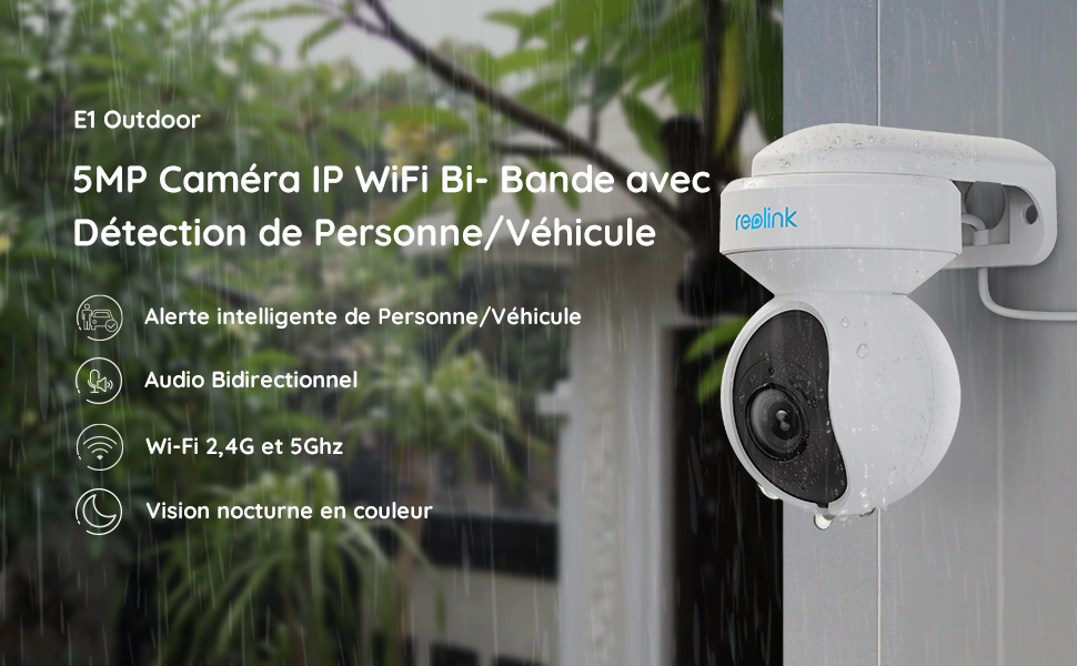 Caméra WiFi PTZ 5MP avec Détection Intelligente & Projecteur Reolink