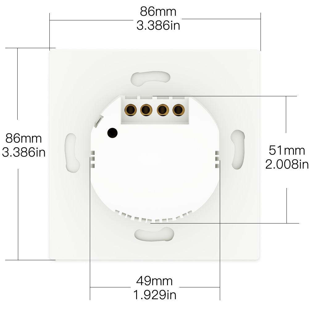 Interrupteur 1 canal Wi-Fi & RF433 / WRS-B-EU1-WH-MS