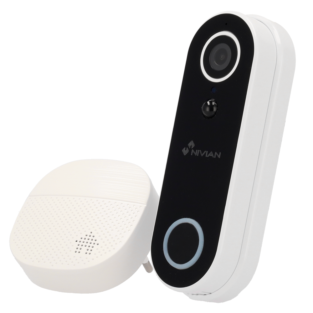 Nivian Sonnette Vidéo Connectée Wi-Fi 2MP (IPC-DB1)
