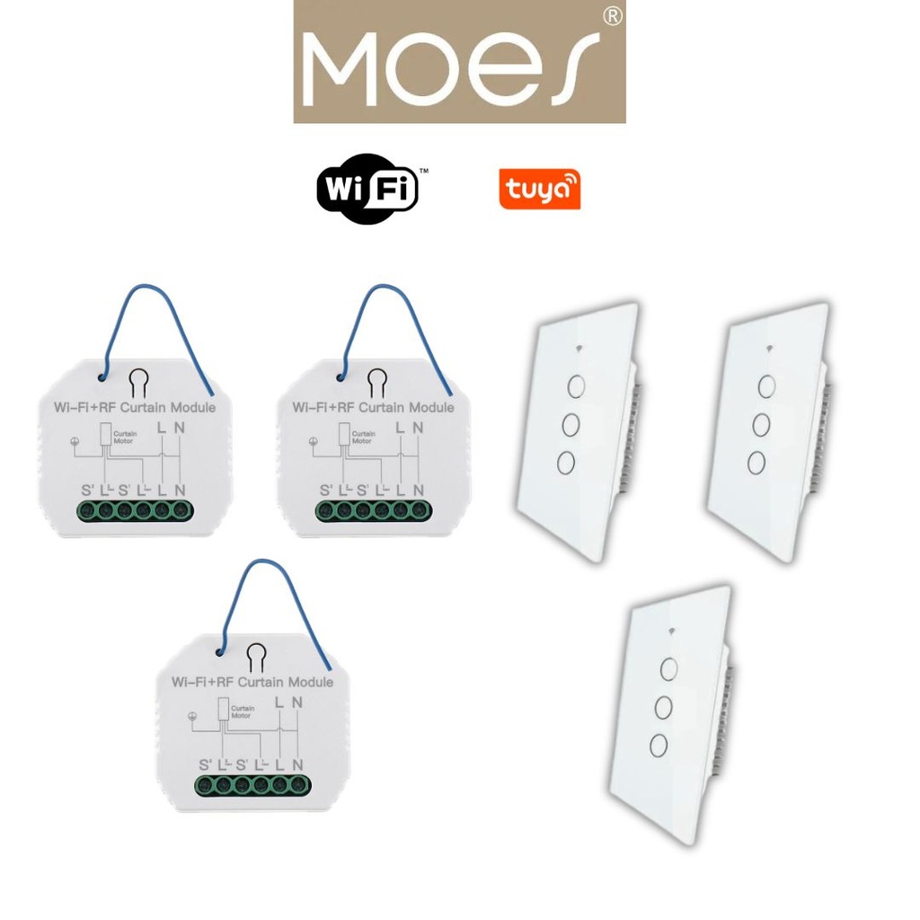 Pack 3 wifi volet roulant interrupteur sans fil / PACKMO-W-VRI-3