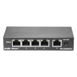 [RG-ES205GC //  A-20-4-5 / A-20-4-6] Switch de bureau gérable Reyee 5 Ports