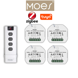 [PACKMO-Z-VRT9C-4] Pack 4 Zigbee volet roulant télécommande 9 canaux mural / PACKMO-Z-VRT9C-4