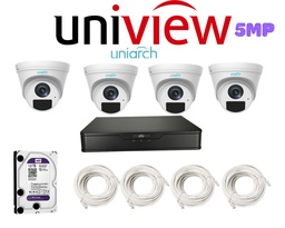 [PACKUN-IP-5MP-4] PACK 4 CAMERAS UNIARCH 5MP-IP / PACKUN-IP-5MP-4