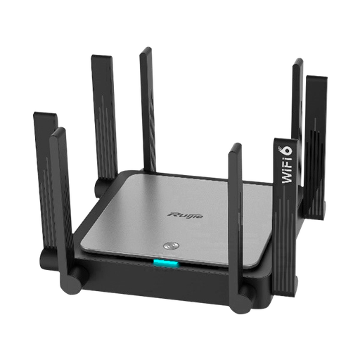 [Reyee Routeur WiFi Mesh Gigabit 6 AX3200 5 ports RJ45 10/100/1000 Mbps 802.11AX quadruple flux et 2,4 bande 5 et [%VAR%] GHz Compatible avec 802.11a/b/g/n/ac/ax Permet des connexions jusqu'à 3200 Mbps Technologie MU-MIMO avec 4+4 antennes omnidirectionnelles externes intégrées Petit bureau / Bureau à domicile Gestion puissante et intuitive avec le Cloud gratuit de Ruijie Couleur noir] Reyee Routeur WiFi Mesh Gigabit 6 AX3200 5 ports RJ45 10/100/1000 Mbps 802.11AX quadruple flux et 2,4 bande 5 et [%VAR%] GHz Compatible avec 802.11a/b/g/n/ac/ax Permet des connexions jusqu'à 3200 Mbps Technologie MU-MIMO avec 4+4 antennes omnidirectionnelles externes intégrées Petit bureau / Bureau à domicile Gestion puissante et intuitive avec le Cloud gratuit de Ruijie Couleur noir