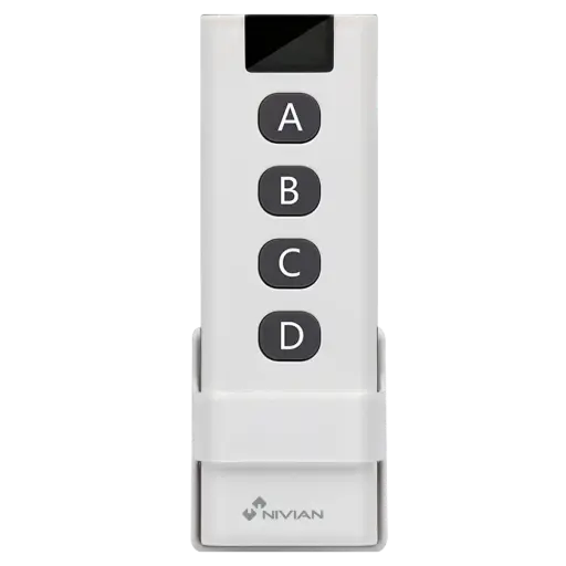 [NVS-BATBUTTON-4P-R] Nivian Bouton poussoir RF433 avec boutons