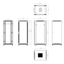 Baie Informatique 42U + plateau +bandeau 6 prises 220V+ 4 ventilateur / RACK-42U-10D