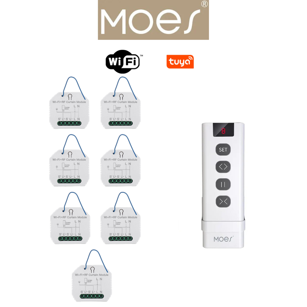 Pack 7 wifi volet roulant, télécommande sans fil / PACKMO-W-VRT9C-7