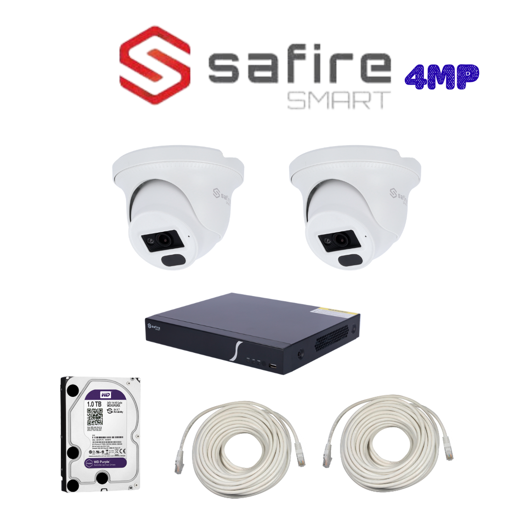 PACK 2 CAMERA SAFIRE SMART 4MP-IP / PACK-SFSMART-IP-2-4MP