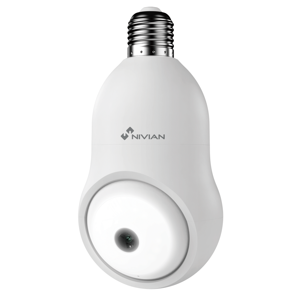 Nivian Caméra Ampoule 360° 3MP (Se visse sur douille) reconditionnée (NVS-IPC-BULB1)