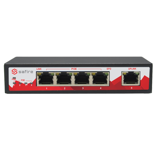 Switch Safire 4 ports PoE Gigabit + 1 Uplink