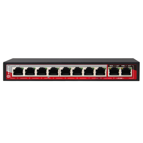 Switch SAFIRE PoE 8 Ports PoE + 2 Uplink RJ45 – 20 Gbps