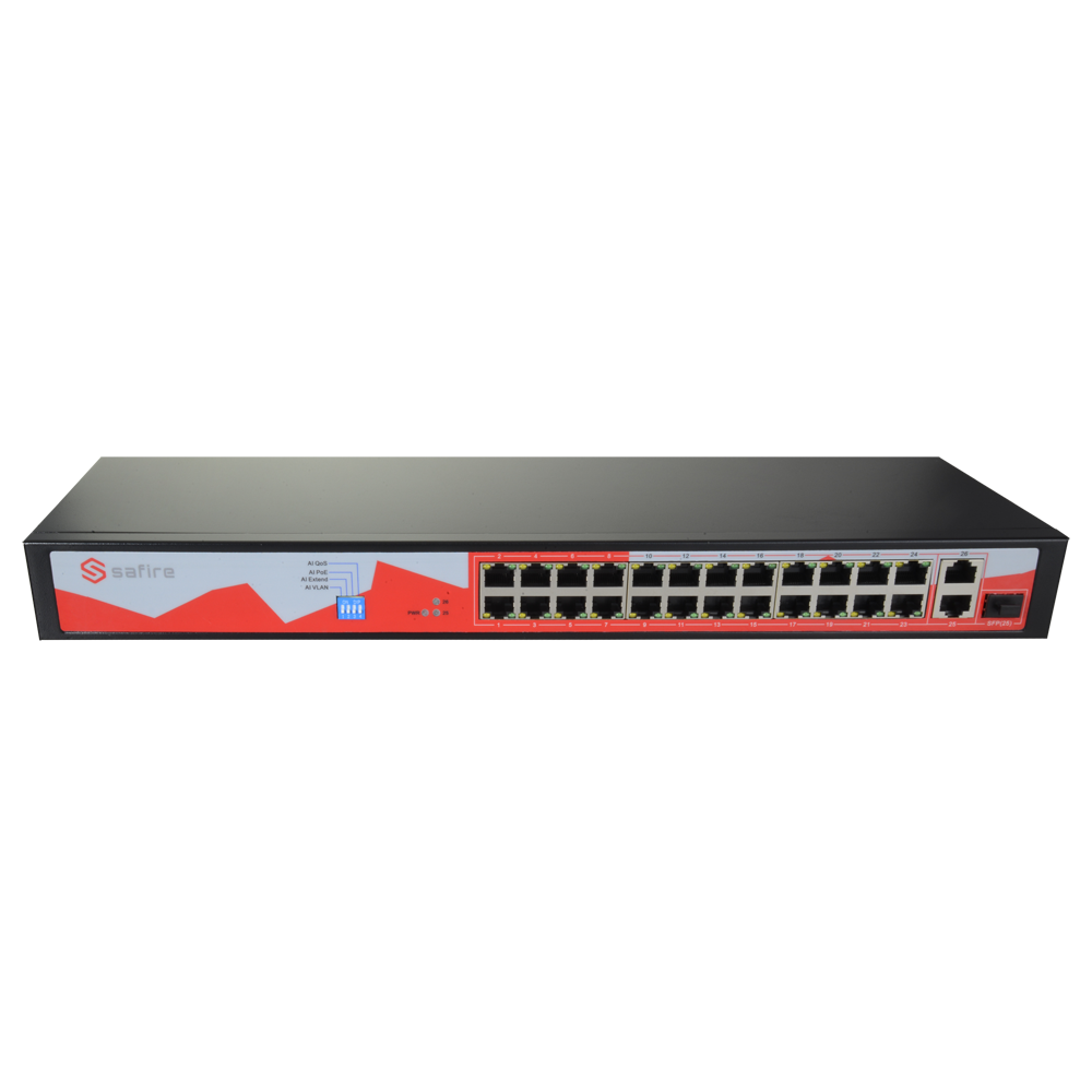 Switch Safire 24 ports PoE + 2 Gigabit Combo Port