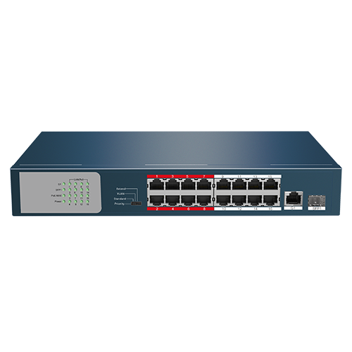 Switch SAFIRE 16 Ports PoE  + 2 Uplink (RJ45 + SFP)