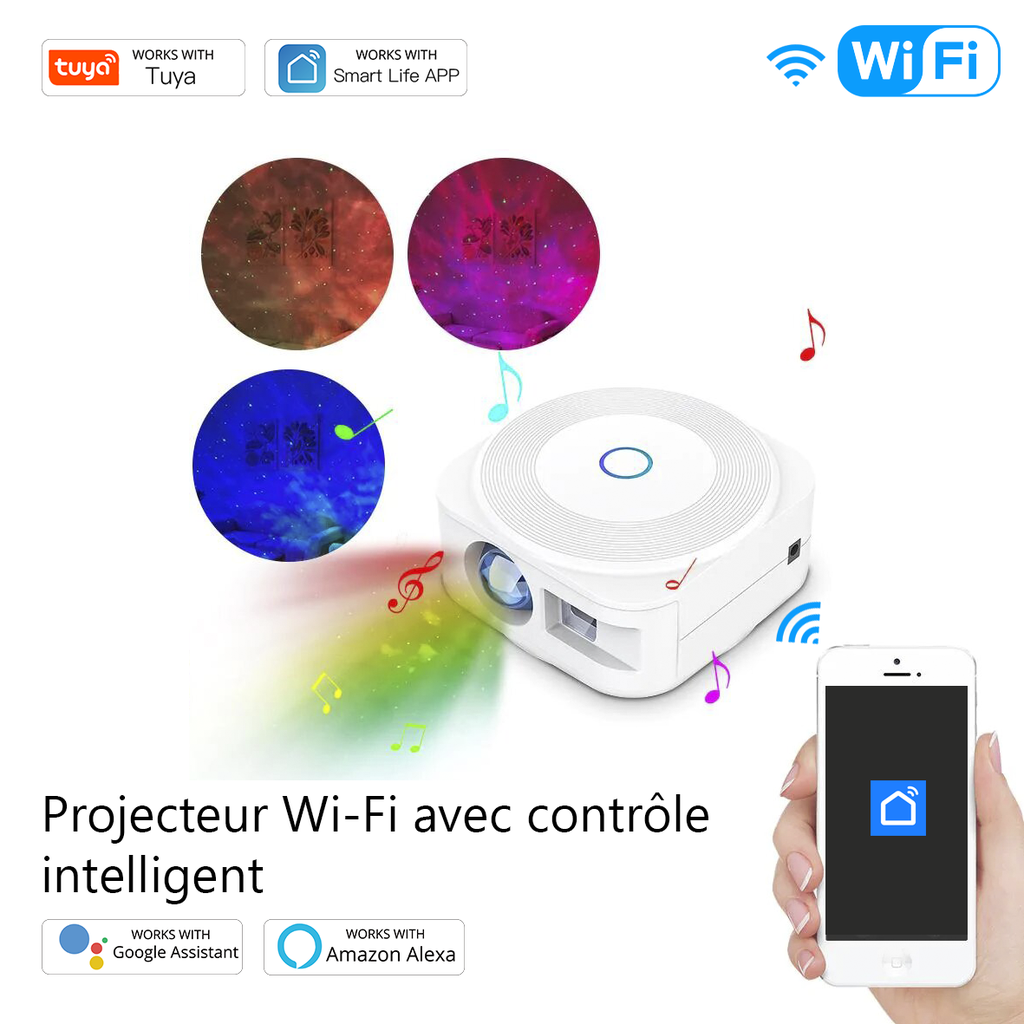 Projecteur Wi-Fi avec contrôle intelligent / DOM-PROJECTOR-C