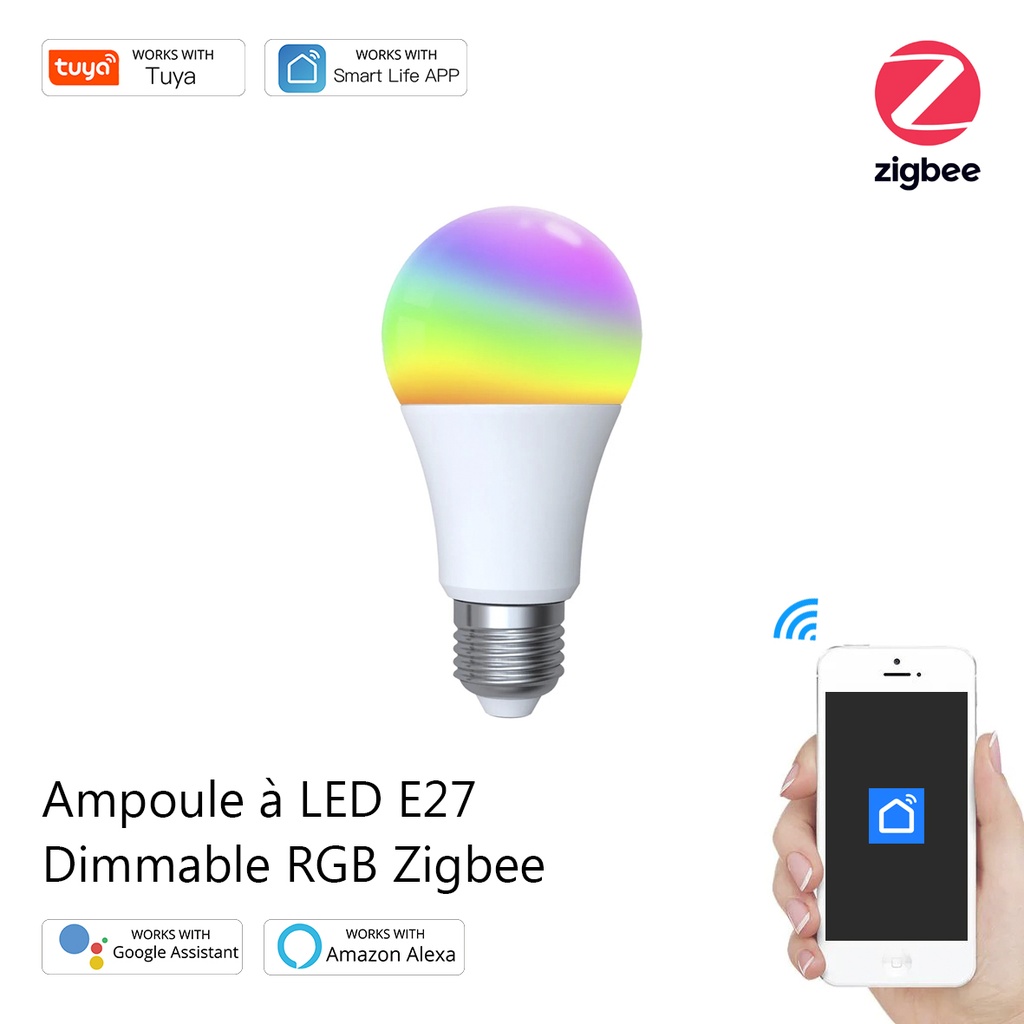 Ampoule Smart LED ZigBee / ZB-TDA9-RCWE27