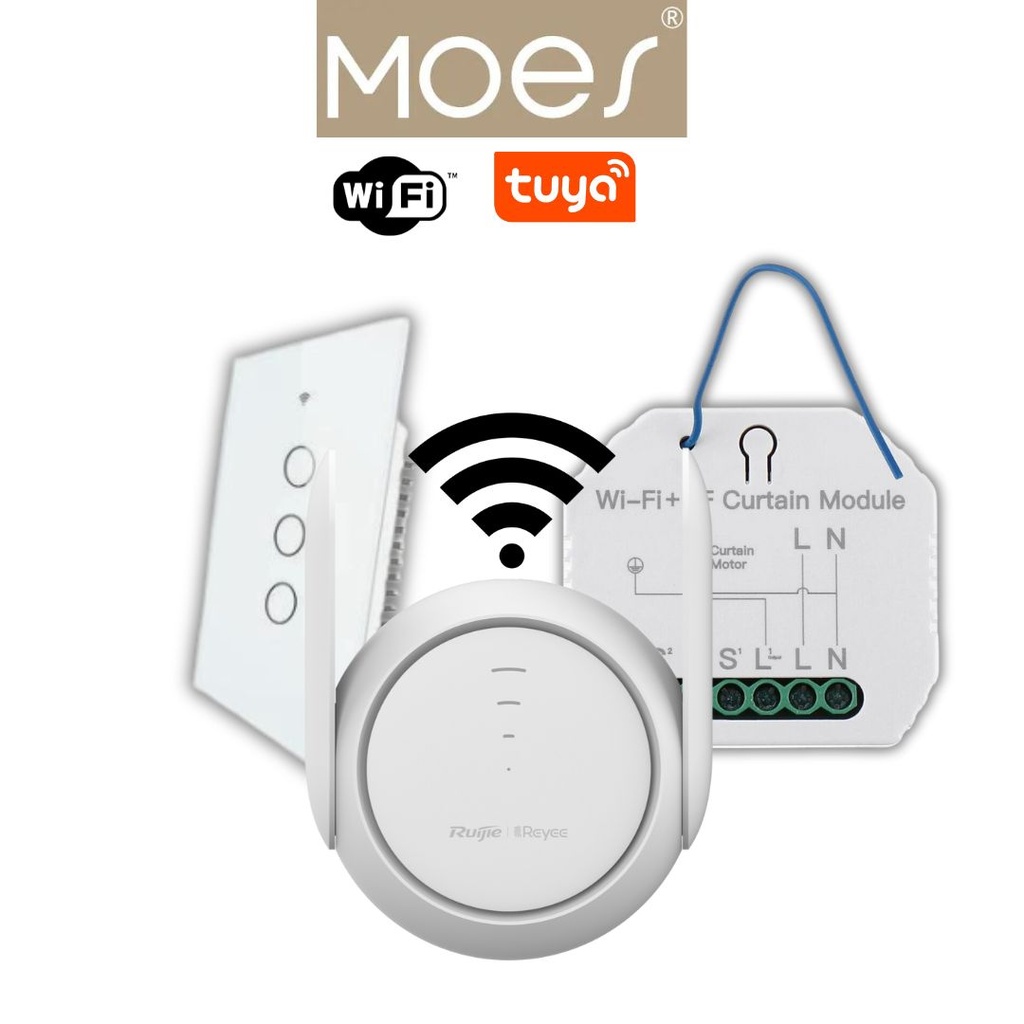Pack wifi volet interrupteur sans fil +  répéteur wifi / PACKMO-WRW-VRI-1