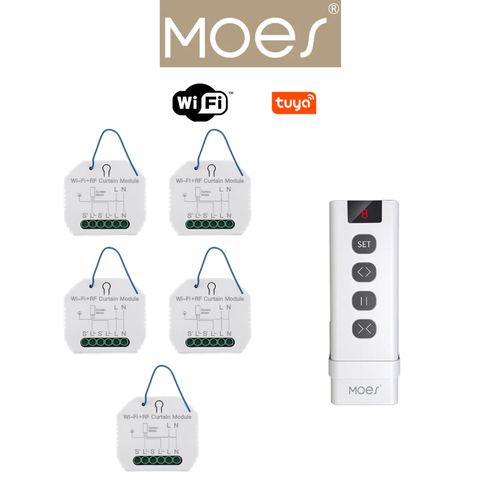 Pack 5 wifi volet roulant, télécommande sans fil / PACKMO-W-VRT9C-5