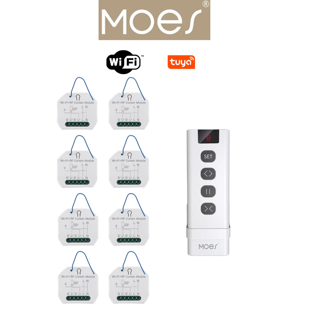 Pack 8 wifi volet roulant, télécommande sans fil / PACKMO-W-VRT9C-8