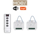 Pack 2 wifi volet roulant, télécommande sans fil / PACKMO-W-VRT9C-2
