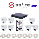PACK 7 CAMERA SAFIRE SMART 4MP-IP / PACK-SFSMART-IP-7-4MP