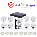 PACK 8 CAMERA SAFIRE SMART 4MP-IP / PACK-SFSMART-IP-8-4MP
