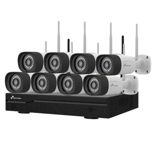 [NV-KIT1630W6-8CAM] Nivian Kit de Vidéosurveillance Wi-Fi 4 / 8 Caméras HD